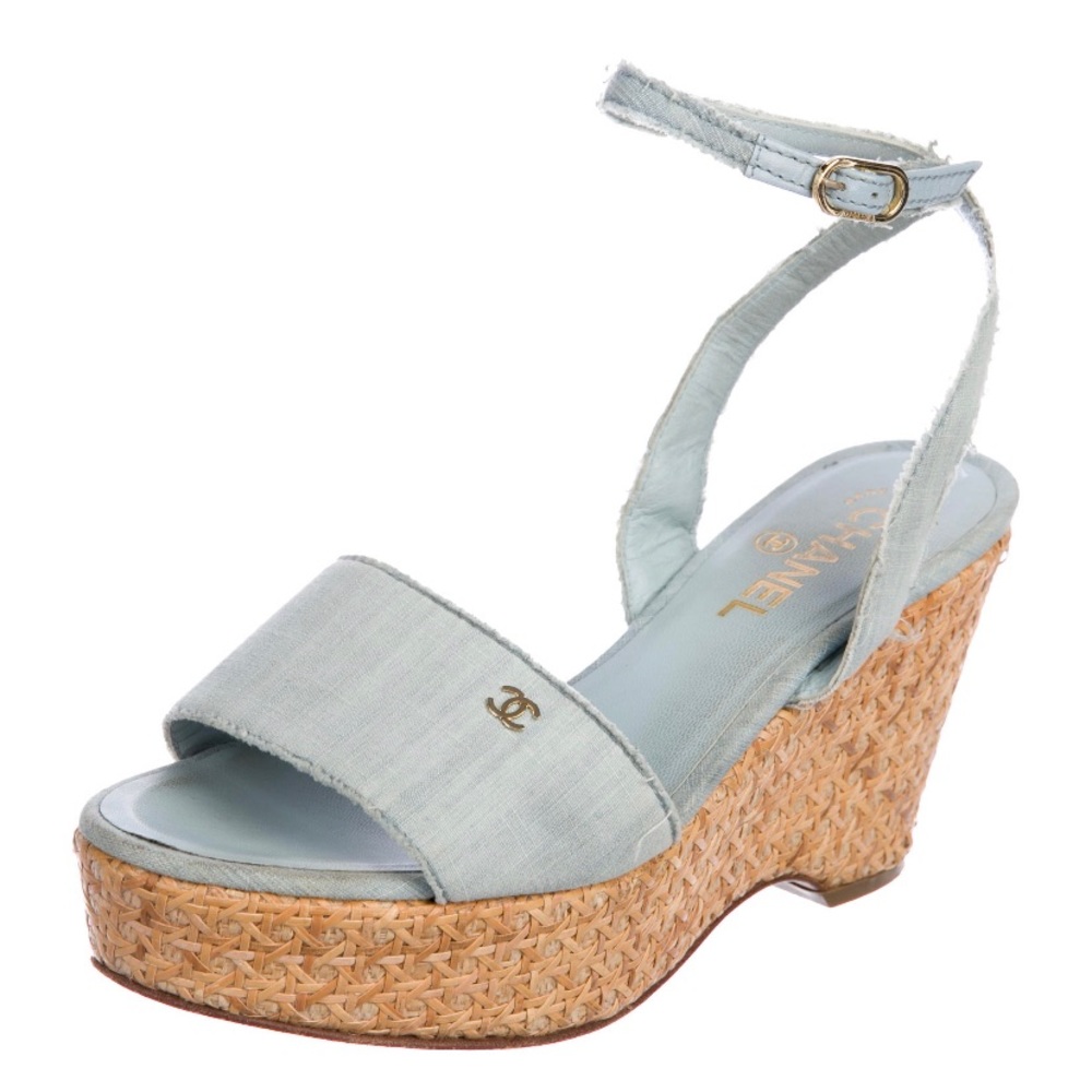 CHANEL PLATFORM WEDGE SANDAL